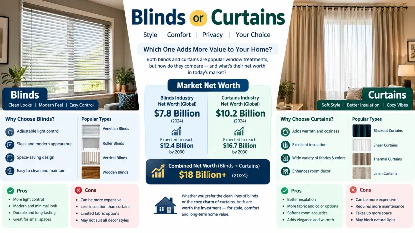 Blinds or Curtains