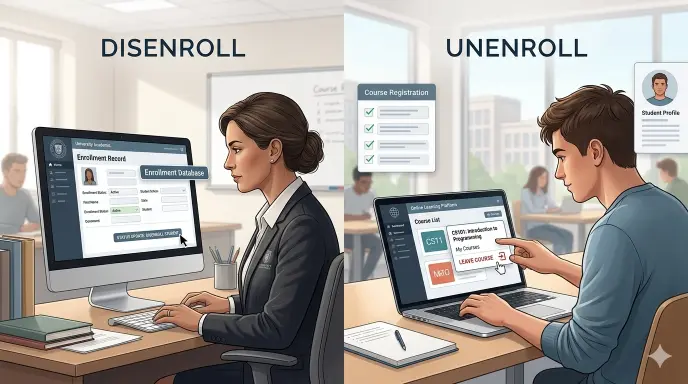 Disenroll vs Unenroll
