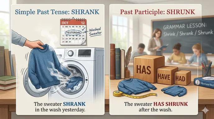 Shrank vs Shrunk