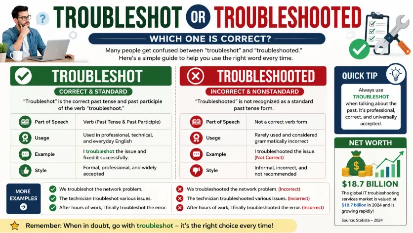 Troubleshot or Troubleshooted