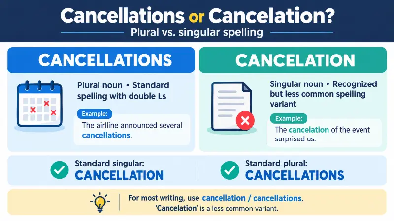 Cancellations vs. Cancelation