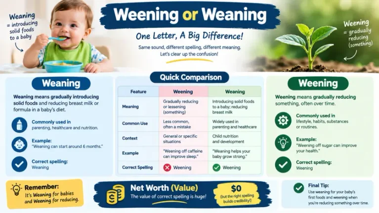 Weening vs Weaning